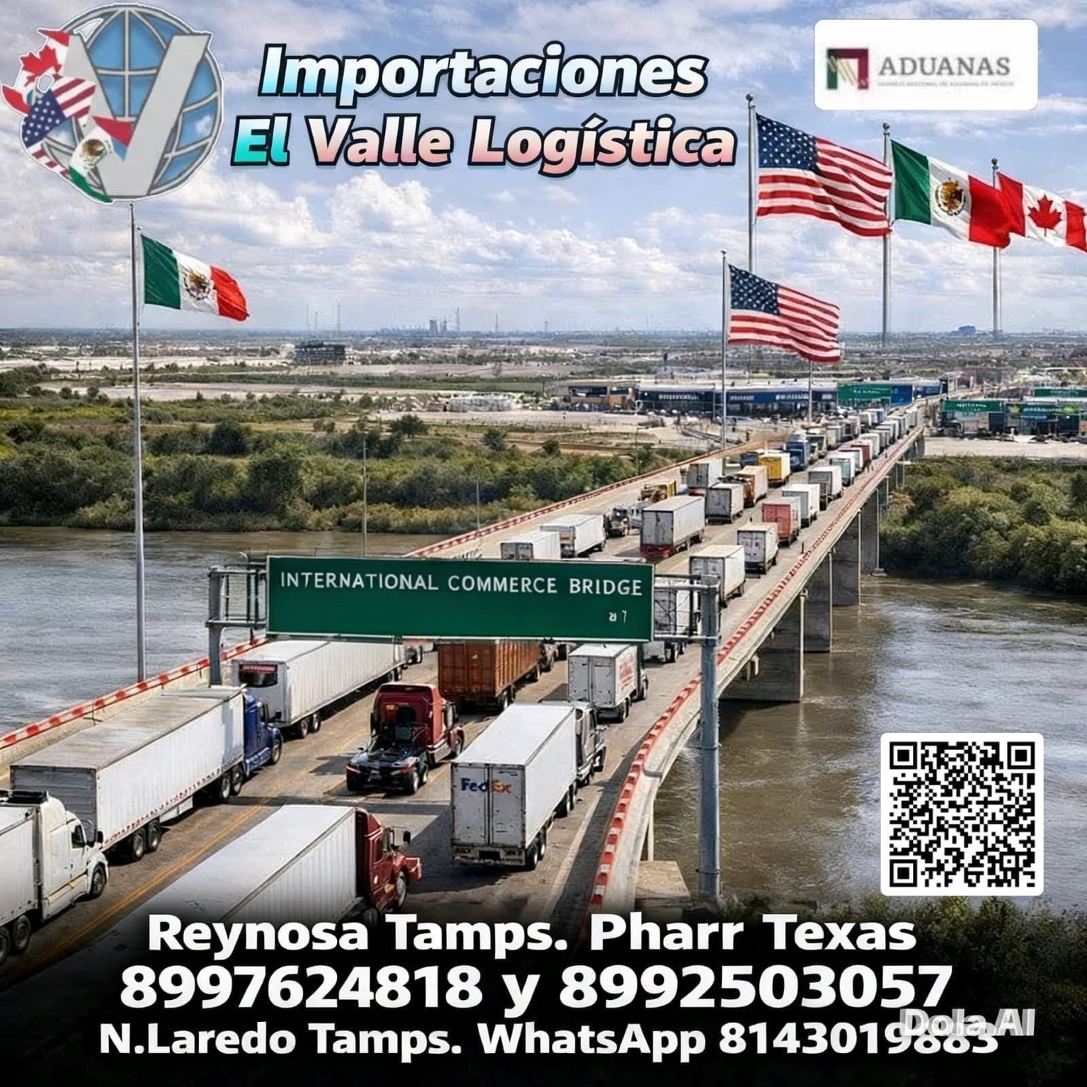 Puente internacional con carga